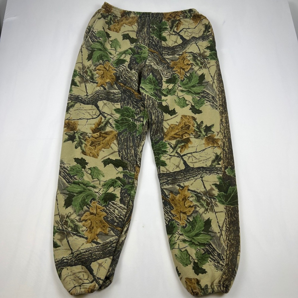 Jerzees Outdoors Sweatpants 2XL Realtree Camo Cotton Blend Good Vintage USA